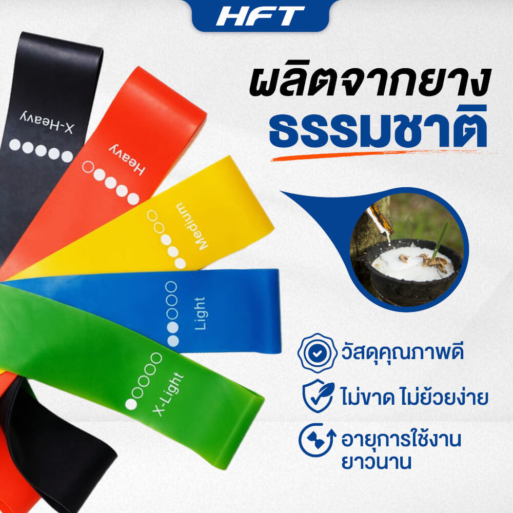 เซ็ตยางยืดออกกำลังกาย HOMEFITTOOLS MINI LOOP BAND 5 ชิ้น